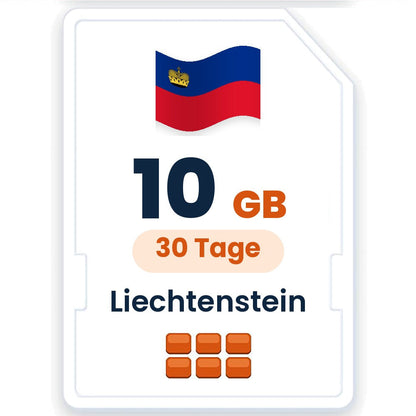 Liechtenstein eSIM – 10 GB, 30 Tage gültig