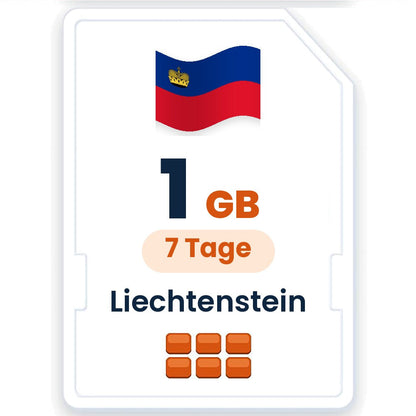Liechtenstein eSIM – 1 GB, 7 Tage gültig