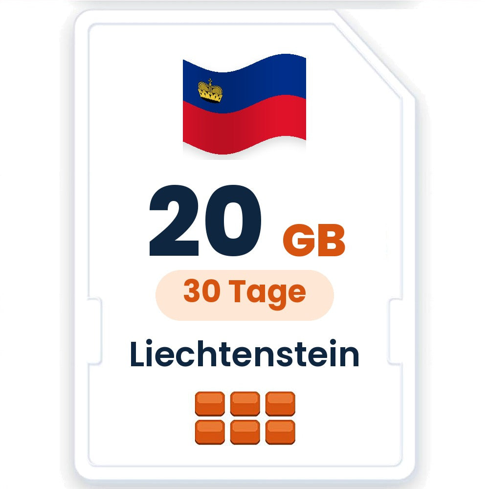 Liechtenstein eSIM – 20 GB, 30 Tage gültig