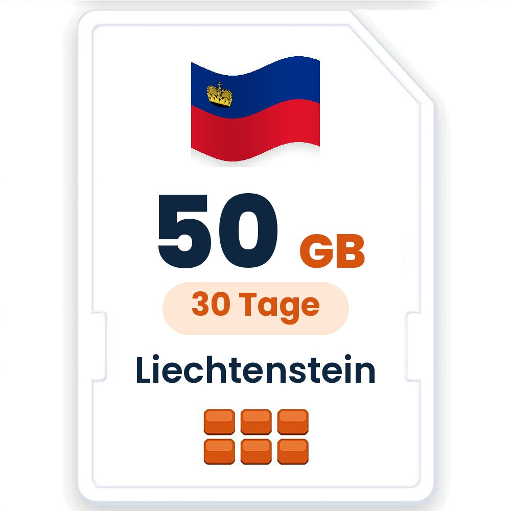 Liechtenstein eSIM – 50 GB, 30 Tage gültig
