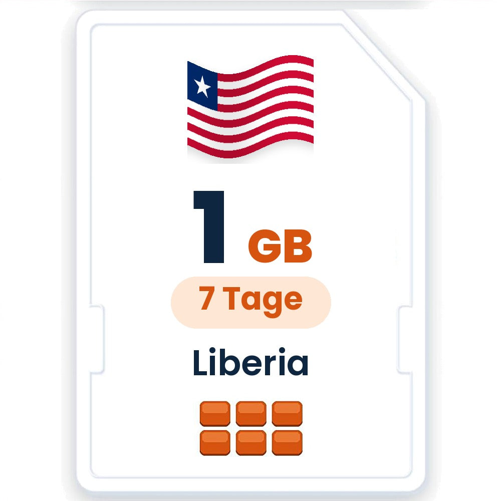 Liberia eSIM – 1 GB, 7 Tage gültig