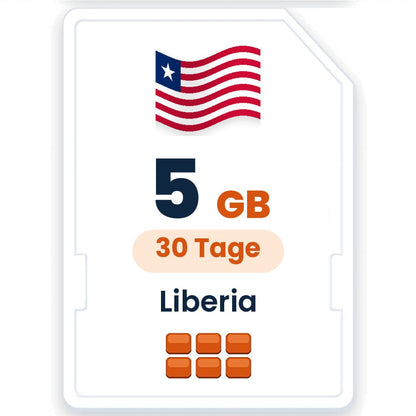 Liberia eSIM – 5 GB, 30 Tage gültig
