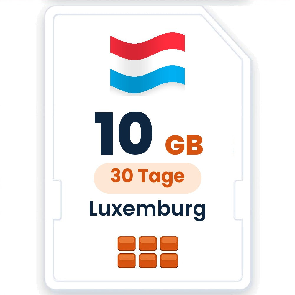 Luxemburg eSIM – 10 GB, 30 Tage gültig