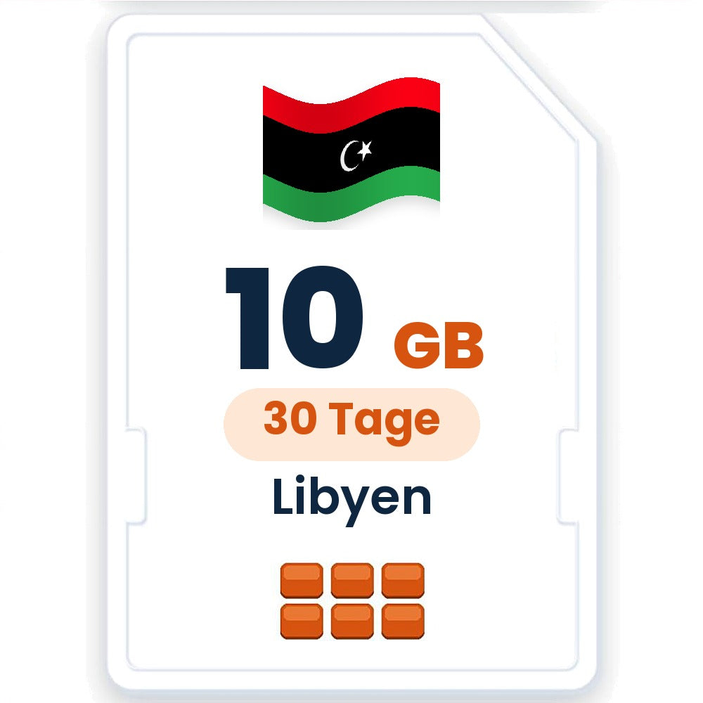 Libyen eSIM – 10 GB, 30 Tage gültig