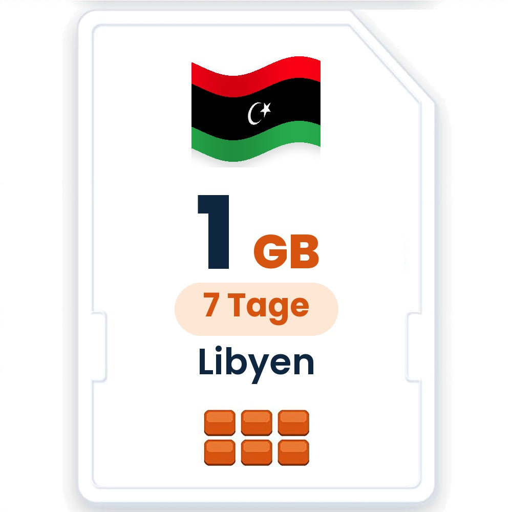 Libyen eSIM – 1 GB, 7 Tage gültig
