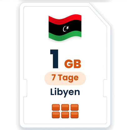 Libyen eSIM – 1 GB, 7 Tage gültig