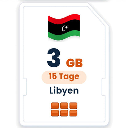 Libyen eSIM – 3 GB, 15 Tage gültig