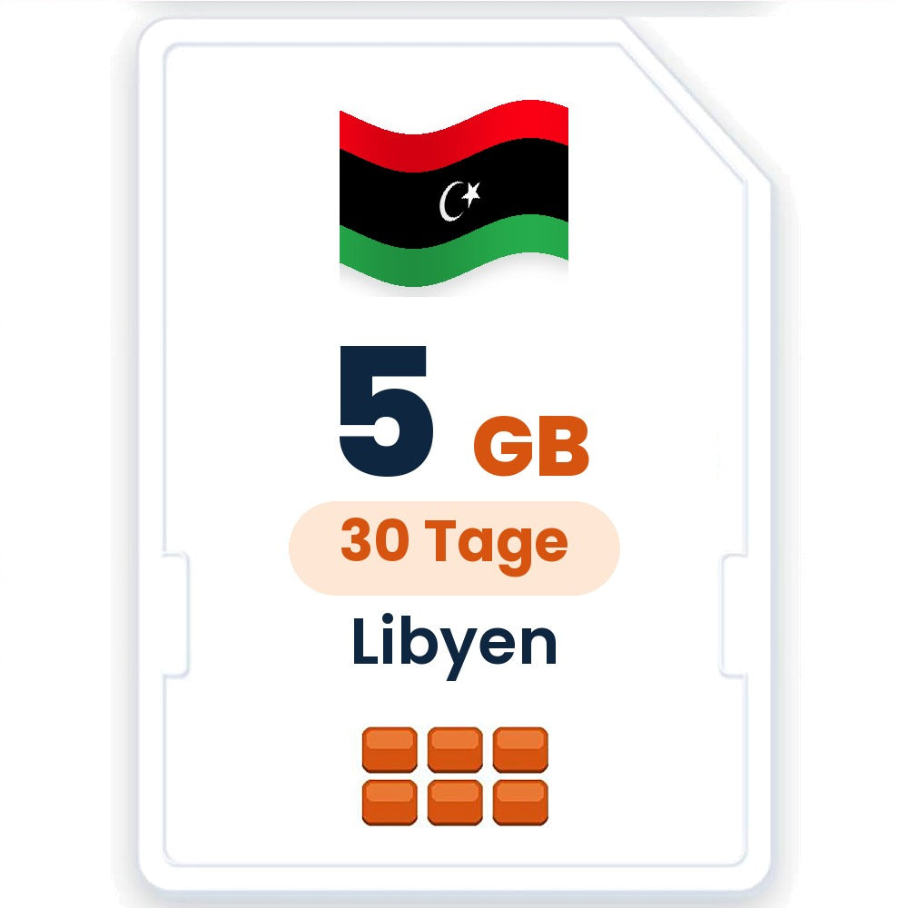 Libyen eSIM – 5 GB, 30 Tage gültig