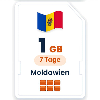 Moldawien eSIM – 1 GB, 7 Tage gültig