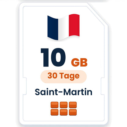 Saint-Martin eSIM – 10 GB, 30 Tage gültig