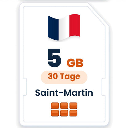 Saint-Martin eSIM – 5 GB, 30 Tage gültig