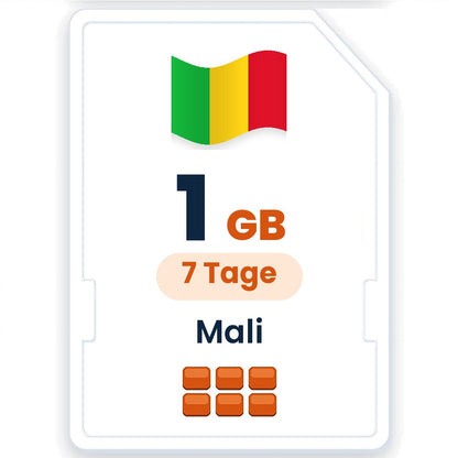 Mali eSIM – 1 GB, 7 Tage gültig
