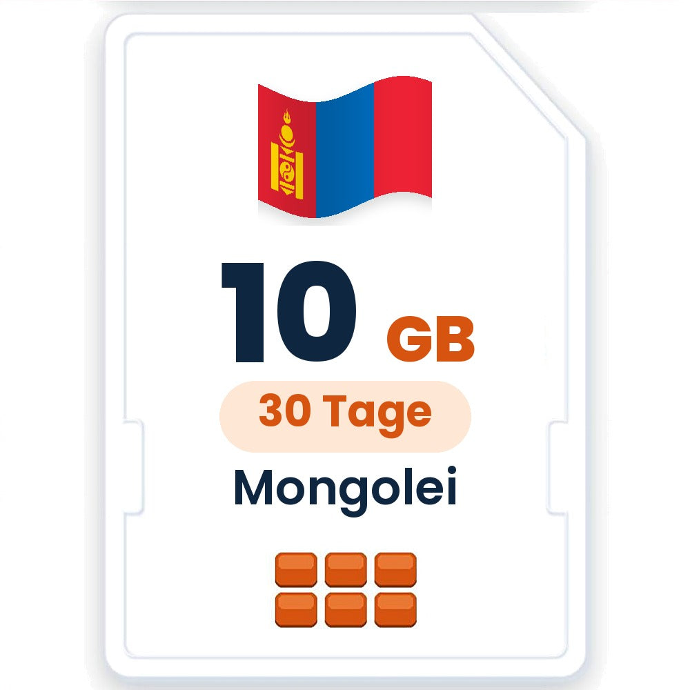 Mongolei eSIM – 10 GB, 30 Tage gültig