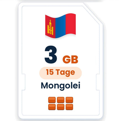 Mongolei eSIM – 3 GB, 15 Tage gültig