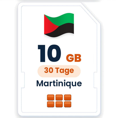 Martinique eSIM – 10 GB, 30 Tage gültig