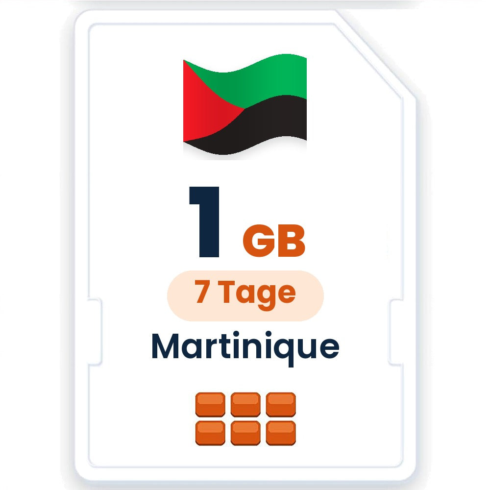 Martinique eSIM – 1 GB, 7 Tage gültig