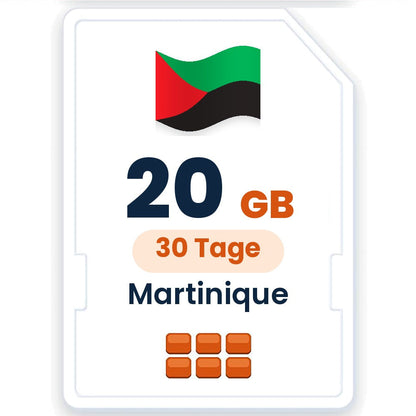 Martinique eSIM – 20 GB, 30 Tage gültig