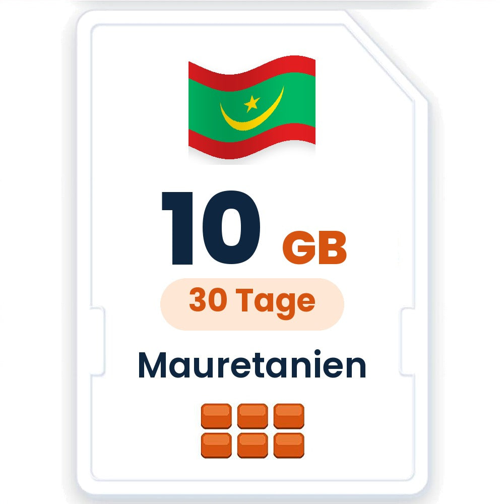 Mauretanien eSIM – 10 GB, 30 Tage gültig