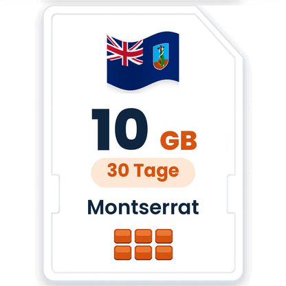 Montserrat eSIM – 10 GB, 30 Tage gültig