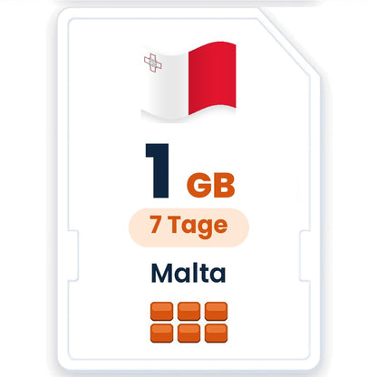 Malta eSIM – 1 GB, 7 Tage gültig