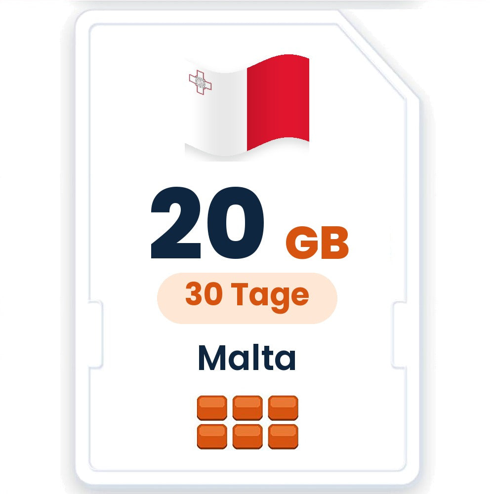 Malta eSIM – 20 GB, 30 Tage gültig