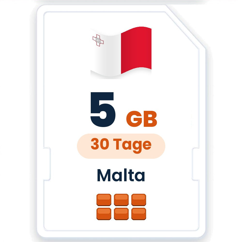 Malta eSIM – 5 GB, 30 Tage gültig