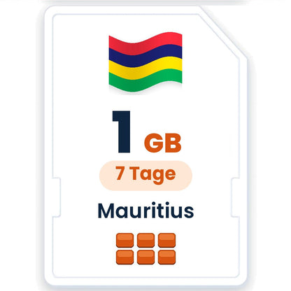 Mauritius eSIM – 1 GB, 7 Tage gültig