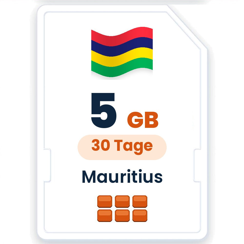 Mauritius eSIM – 5 GB, 30 Tage gültig