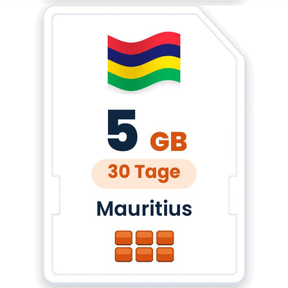 Mauritius eSIM – 5 GB, 30 Tage gültig