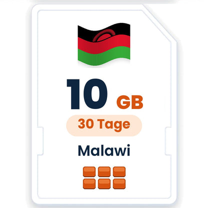 Malawi eSIM – 10 GB, 30 Tage gültig