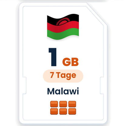 Malawi eSIM – 1 GB, 7 Tage gültig