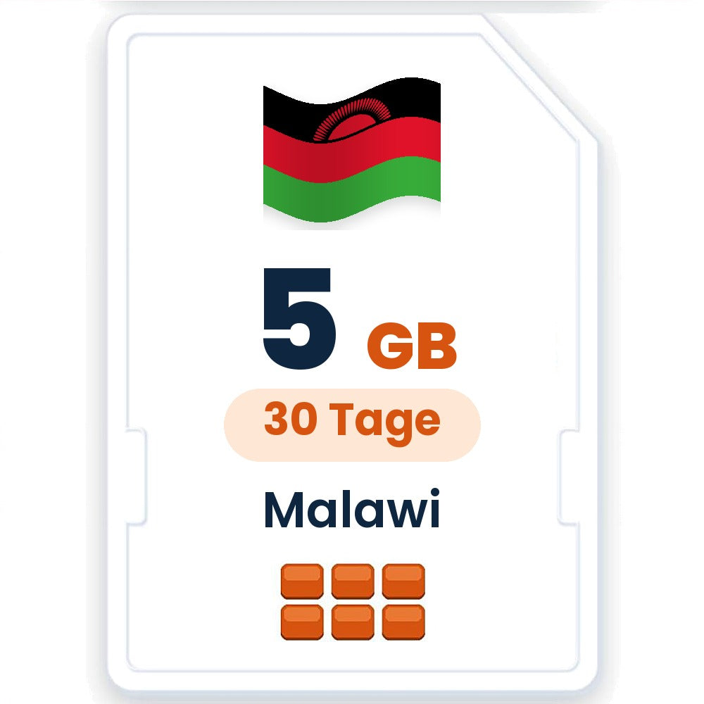 Malawi eSIM – 5 GB, 30 Tage gültig