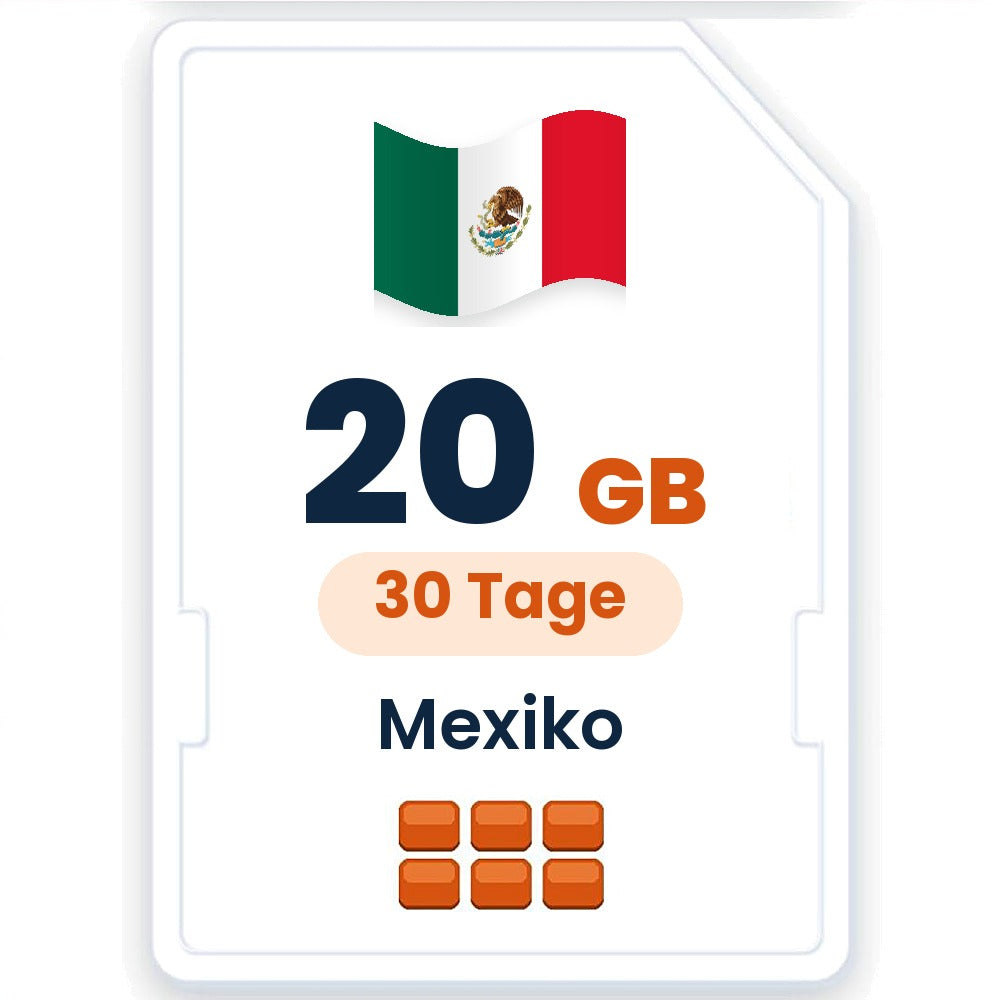 Mexiko eSIM – 20 GB, 30 Tage gültig
