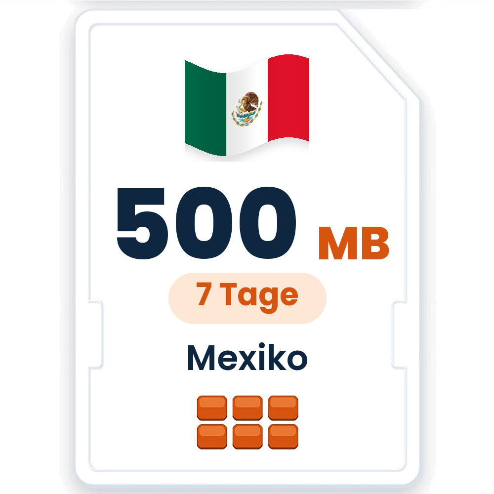 Mexiko eSIM – 500 MB, 7 Tage gültig