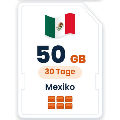 Mexiko eSIM – 50 GB, 30 Tage gültig