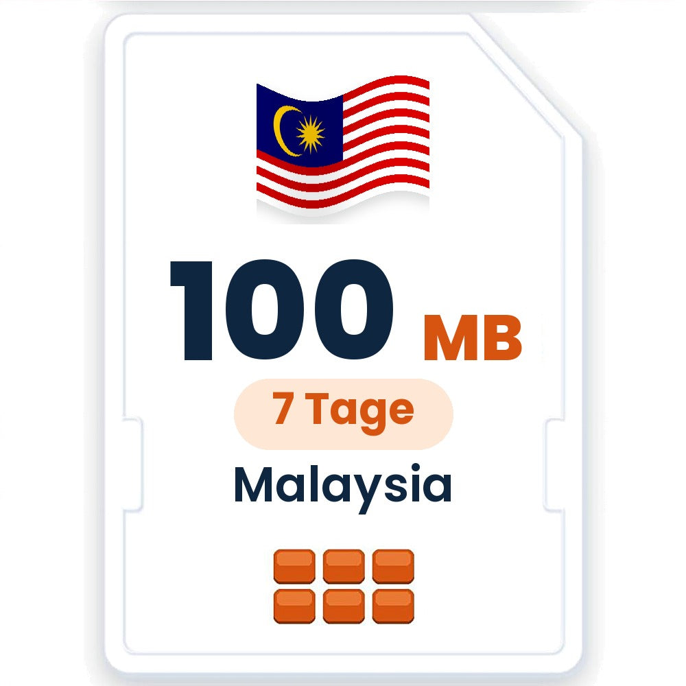 Malaysia eSIM – 100 MB, 7 Tage gültig