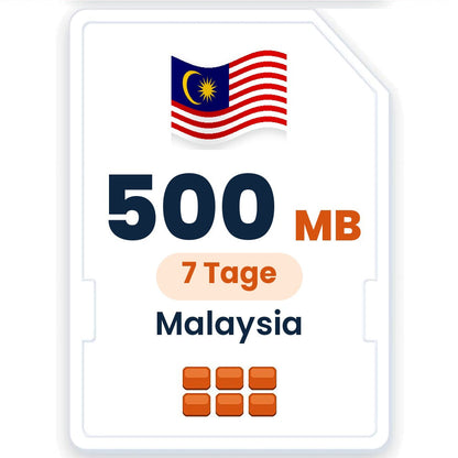 Malaysia eSIM – 500 MB, 7 Tage gültig