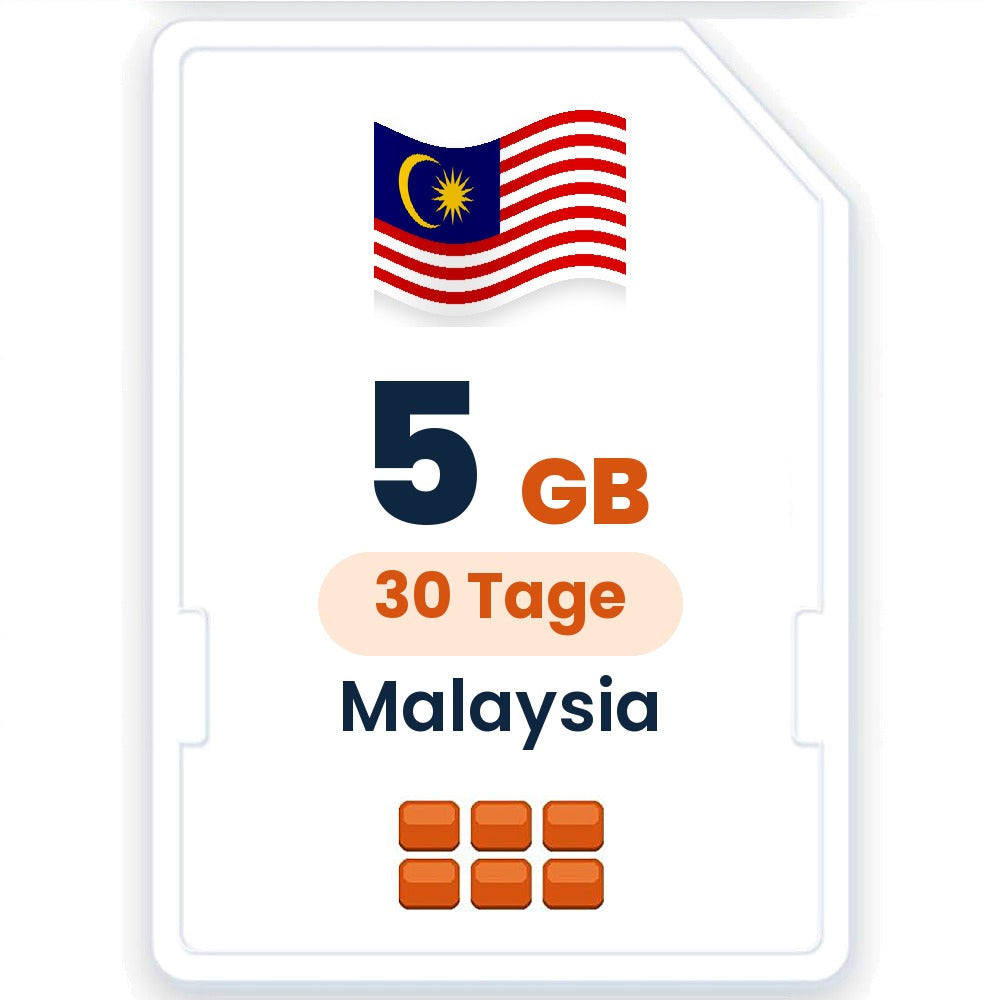 Malaysia eSIM – 5 GB, 30 Tage gültig
