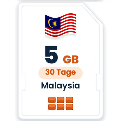 Malaysia eSIM – 5 GB, 30 Tage gültig