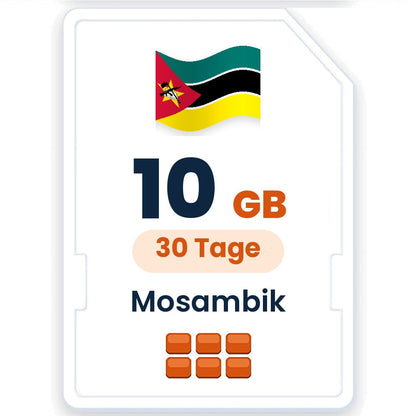 Mosambik eSIM – 10 GB, 30 Tage gültig