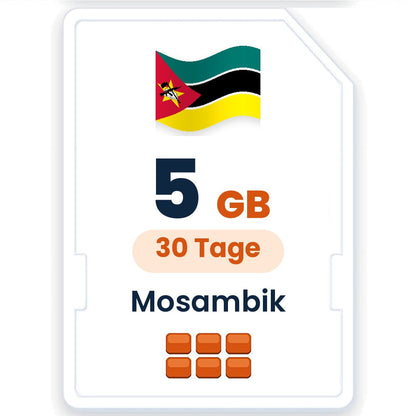 Mosambik eSIM – 5 GB, 30 Tage gültig