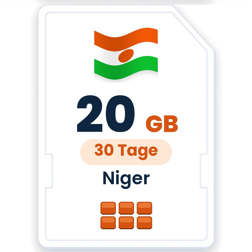 Niger eSIM – 20 GB, 30 Tage gültig