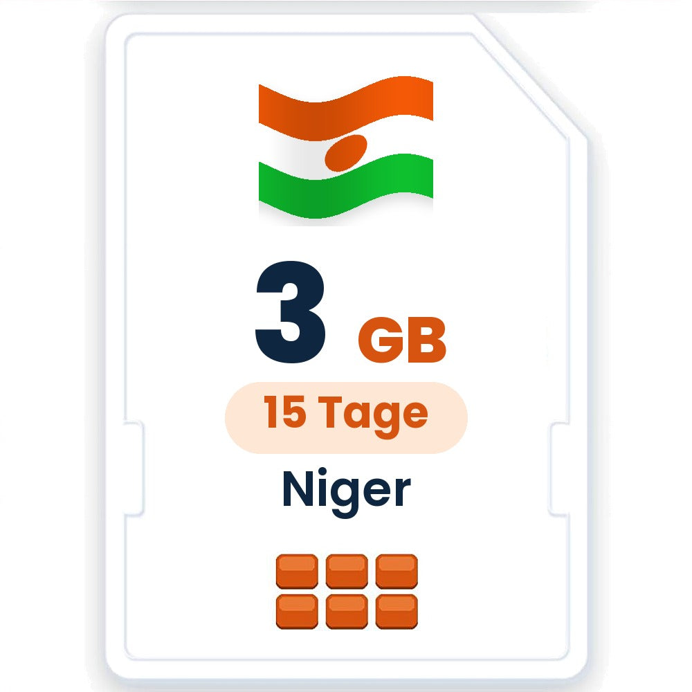 Niger eSIM – 3 GB, 15 Tage gültig