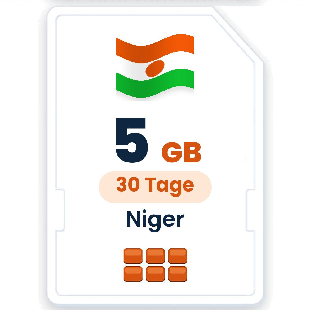 Niger eSIM – 5 GB, 30 Tage gültig