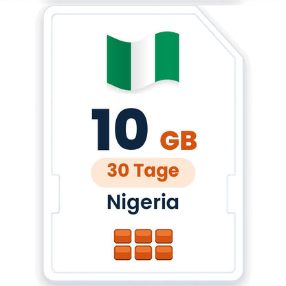 Nigeria eSIM – 10 GB, 30 Tage gültig