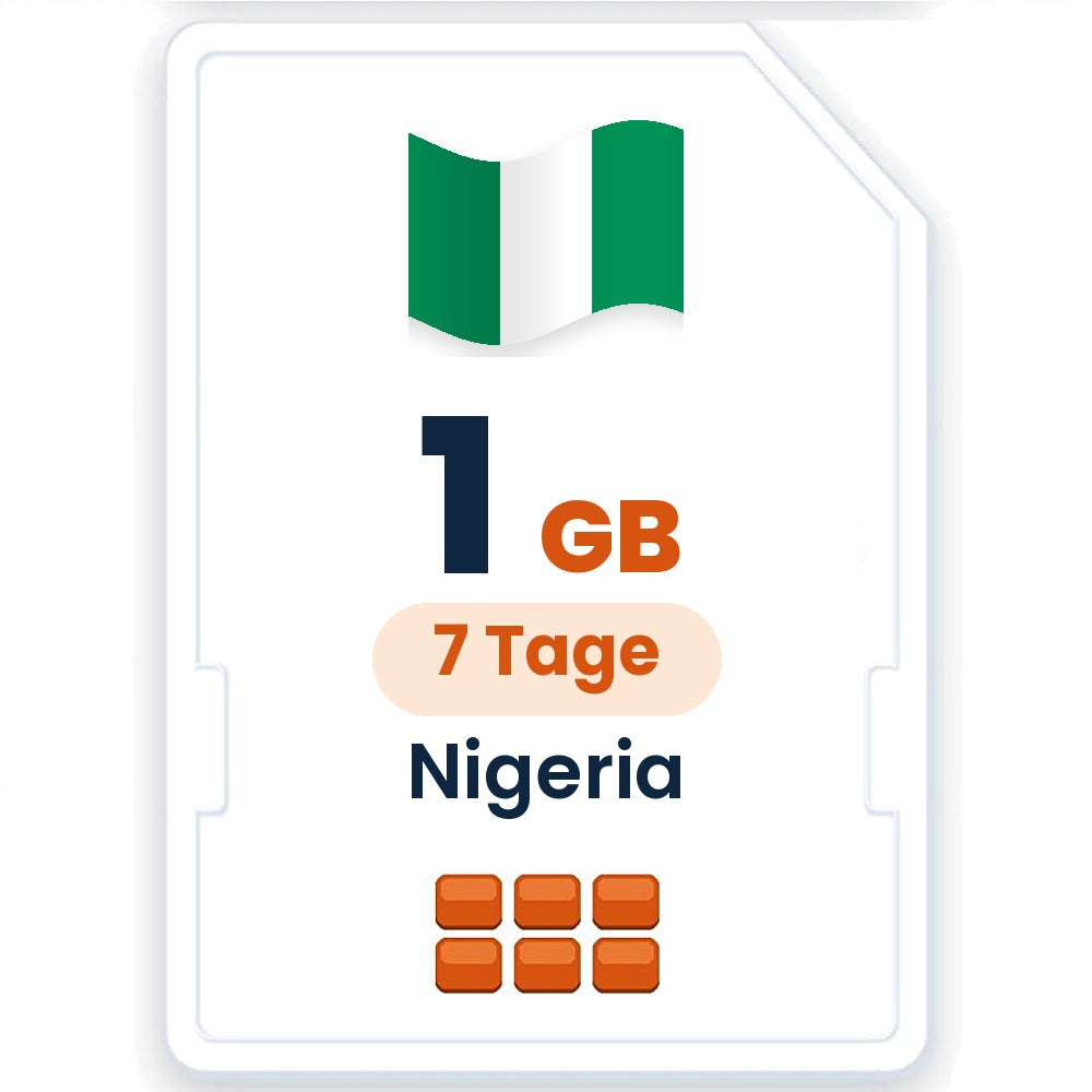 Nigeria eSIM – 1 GB, 7 Tage gültig