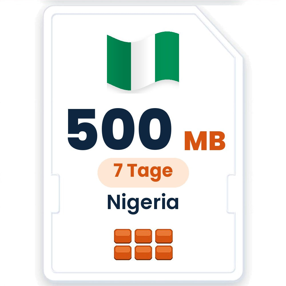 Nigeria eSIM – 500 MB, 7 Tage gültig