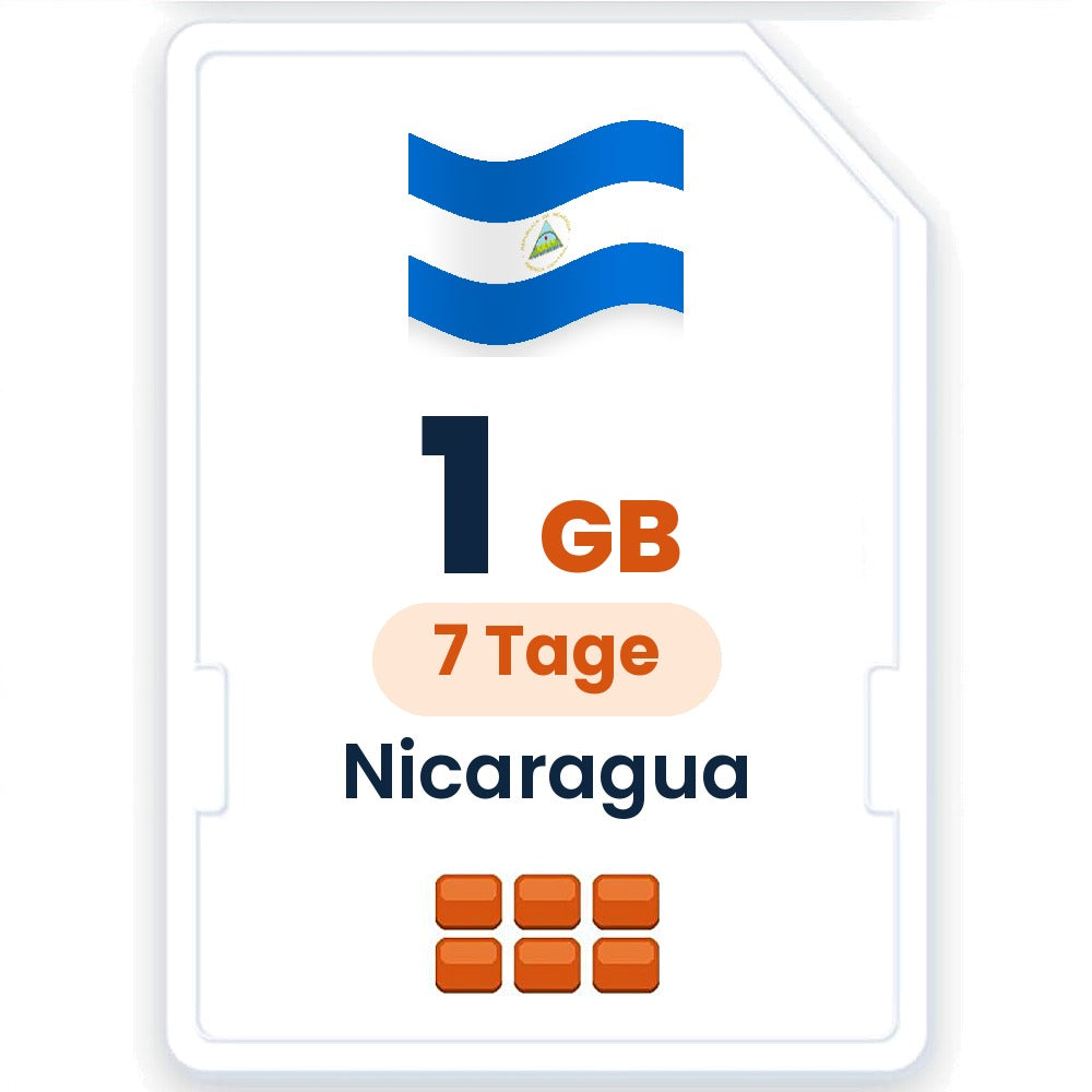 Nicaragua eSIM – 1 GB, 7 Tage gültig