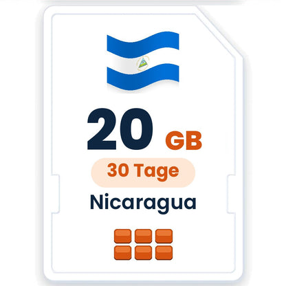 Nicaragua eSIM – 20 GB, 30 Tage gültig