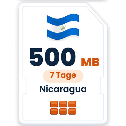 Nicaragua eSIM – 500 MB, 7 Tage gültig